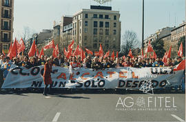 Manifestación en Madrid en contra del plan de despidos en Alcatel