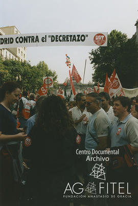 Manisfestación contra la reforma del desempleo, conocida como &quot;Decretazo&quot;