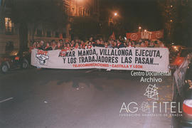 Miembros UGT Castilla y León en una manifestación o el inicio de una huelga en Valladolid