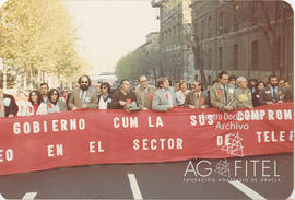 Manifestación de los trabajadores de ITT por la defensa de sus puestos de trabajo