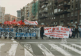 Trabajadores valencianos en una manifestación en Madrid