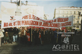 Manifestación para protestar por la reforma de las pensiones