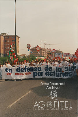 Manifestación en Oviedo en defensa de la siderurgia