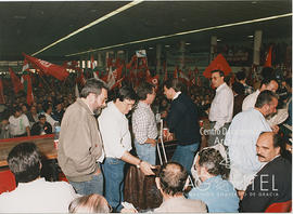 Concentración de delegados en el Recinto Ferial IFEMA de Madrid
