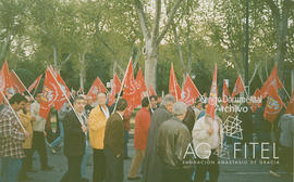 Manifestación con miembros de UGT-Metal Valladolid en Valladolid