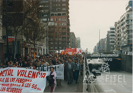 Trabajadores valencianos en una manifestación en Madrid