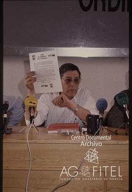 Rueda de prensa conjunta de FEMCA-UGT y FECOMA CCOO para la convocatoria de huelga. Manuel Garnacho Villarrubia