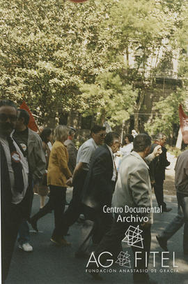 Manuel Garnacho en una Manifestación