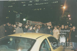 Concentración de protesta ante las puertas de NCR en Madrid