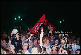 Fiesta de fin de campaña del PSOE tras los resultados de las Elecciones Generales