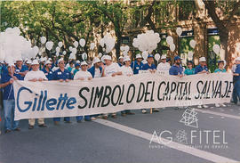 Manifestación contra el cierre de la factoría de Gillette