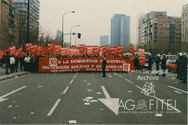 Concentración de delegados de UGT y CCOO ante el Ministerio de Industria en Madrid por la reindustrialización