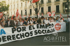 Manifestación en Madrid durante la «Jornada de Acción Europea: Por el Empleo y los Derechos Socia...