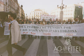 Concentración en la Puerta del Sol de Madrid de la Asociación de Prejubilados, Jubilados y Pensio...