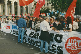 Manifestación en Madrid durante la «Jornada de Acción Europea: Por el Empleo y los Derechos Sociales»