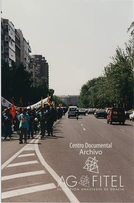 Manifestación en Madrid de trabajadores de Iveco-Pegaso