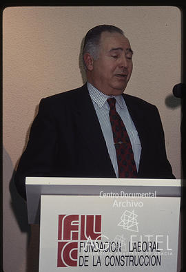 Pablo Robert Álvarez en el acto oficial de la inauguración de la Fundación Laboral de la Construcción
