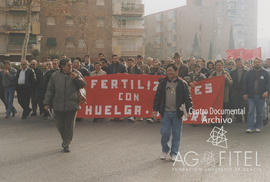 Manifestación en Cartagena contra el cierre de la fábrica de fertilizantes de FESA-Enfersa, propiedad del grupo Ercros