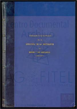 Libro de actas de la Comisión Ejecutiva de la Federación Local de Obreros de la Industria de la Edificación de Madrid y sus limítrofes